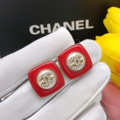 CC CC EARRINGS RED