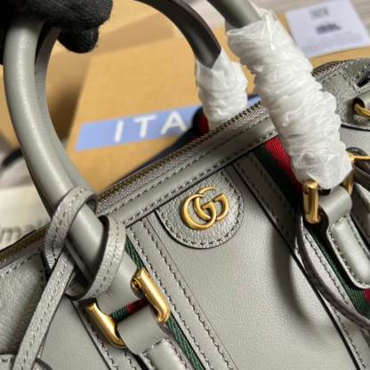 GC 715771 Exquisite MINI COWHIDE REAL LEATHER grey 22CM