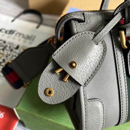 GC 715771 Exquisite MINI COWHIDE REAL LEATHER grey 22CM