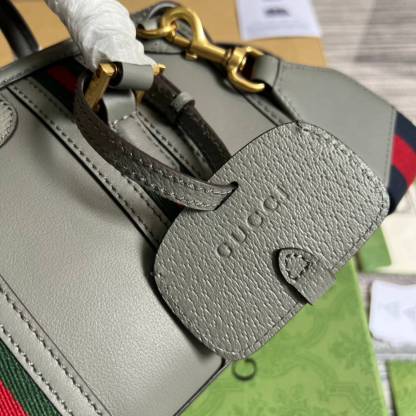 GC 715771 Exquisite MINI COWHIDE REAL LEATHER grey 22CM