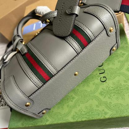 GC 715771 Exquisite MINI COWHIDE REAL LEATHER grey 22CM