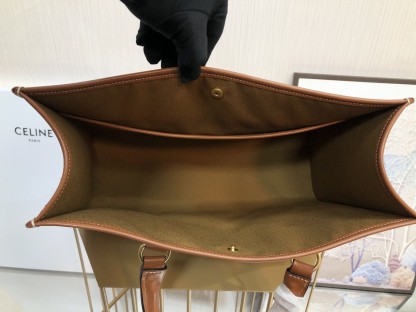 CE MINI HORIZONTAL CABAS IN TRIOMPHE CANVAS AND CALFSKIN WHITE 199742BZJ01BC