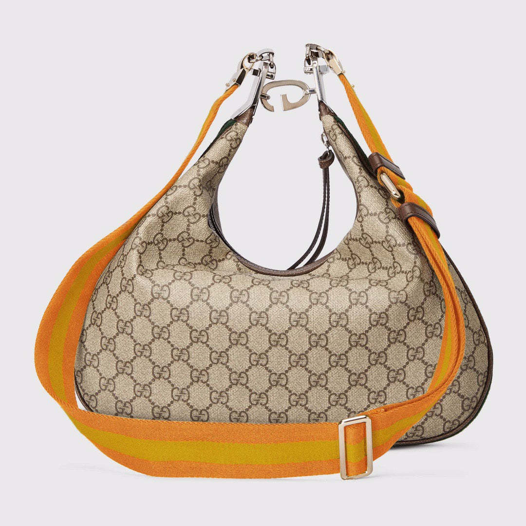 gg Atache Large Shoulder Bag Beige And Multicolor For Women, Women’s Bags 13.8in/35cm gg‎ ‎‎‎702823 96GRN 4091