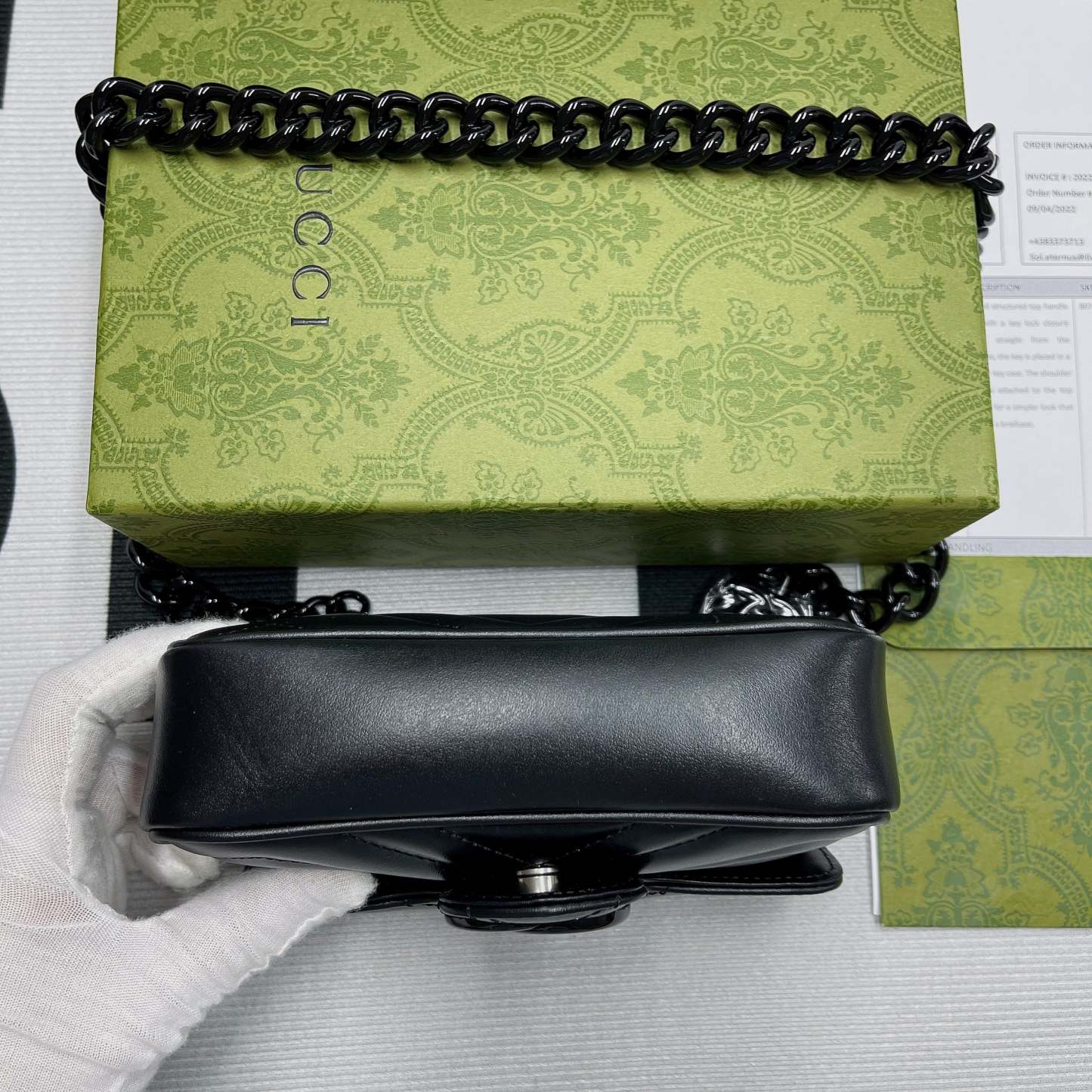 gg Marmont Super Mini Bag Black For Women, Women’s Bags 6.2in/17cm gg