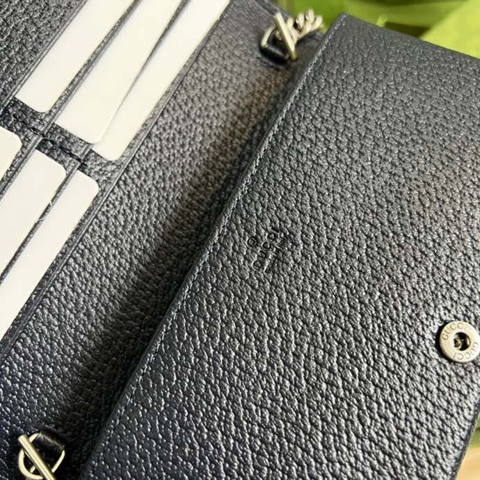 gg Horsebit 1955 Wallet With Chain Beige And Blue For Women 7.5in/19cm gg