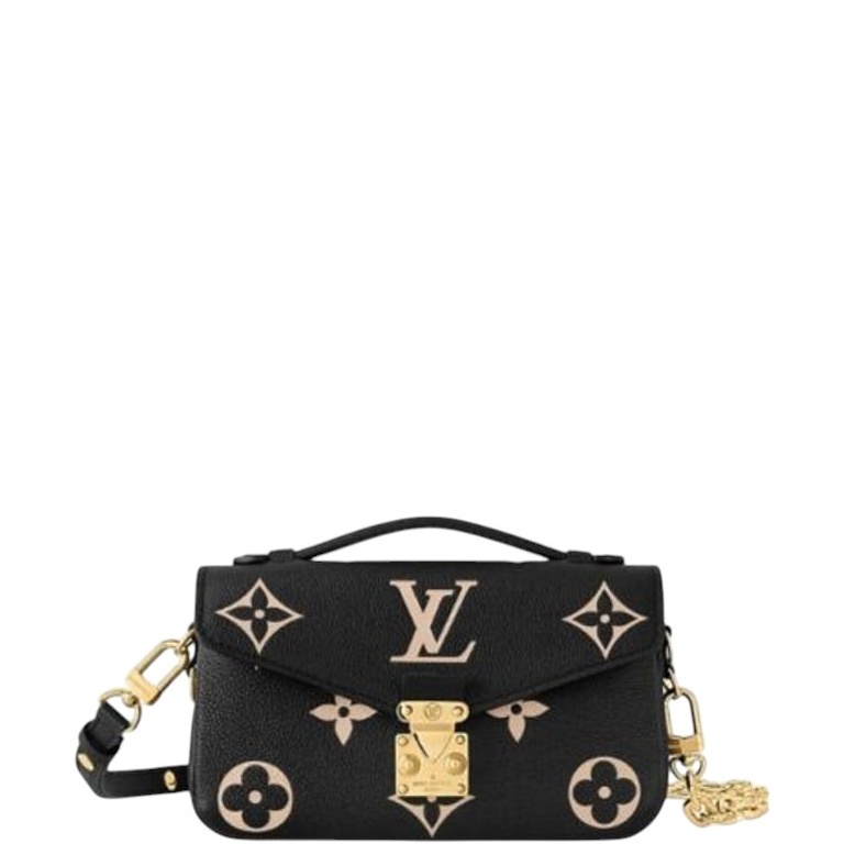 LUV POCHETTE METIS EAST WEST BAG BLACK BEIGE 21CM M46596