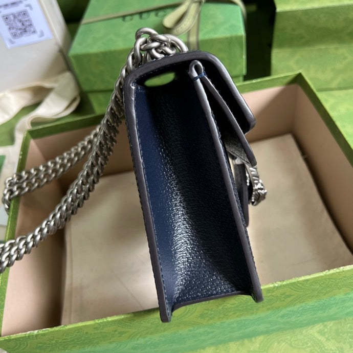 gg Dionysus Mini Bag Beige And Blue gg Supreme Canvas For Women 7.5in/20cm