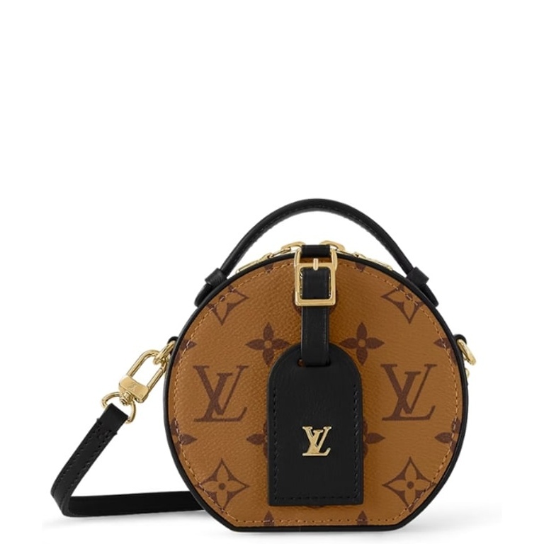 LUV PETITE BOITE CHAPEAU BLACK AND BROWN 13CM