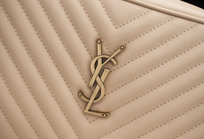 YSL LOU CAMERA BAG IN QUILTED LEATHER BEIGE GOLD 23CM 612544DV7072721