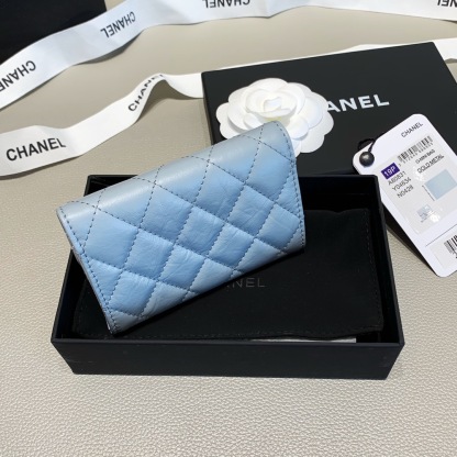 CHL 2.55 FLAP CARD HOLDER LIGHT BLUE WALLET