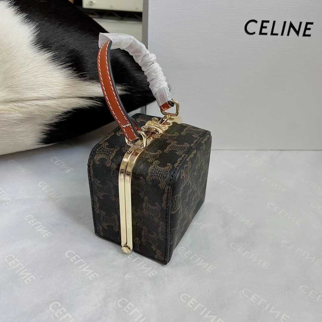 CE MINI VANITY CASE IN TRIOMPHE CANVAS AND CALFSKIN TAN 10J762CZ104LU