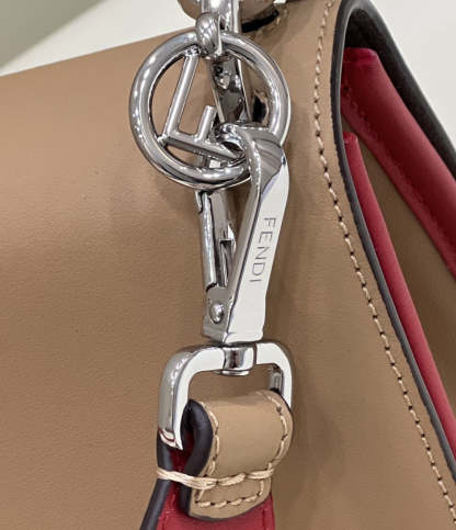 FI Kan I F Medium Brown and Red Bag For Woman 18cm/7in