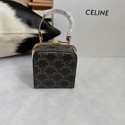 CE MINI VANITY CASE IN TRIOMPHE CANVAS AND CALFSKIN TAN 10J762CZ104LU