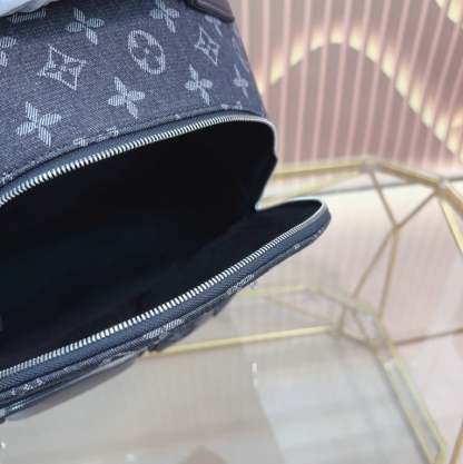 LUV BACKPACK MULTIPOCKET BLACK MONOGRAM DENIM AND TAURILLON LEATHER 42CM M45973