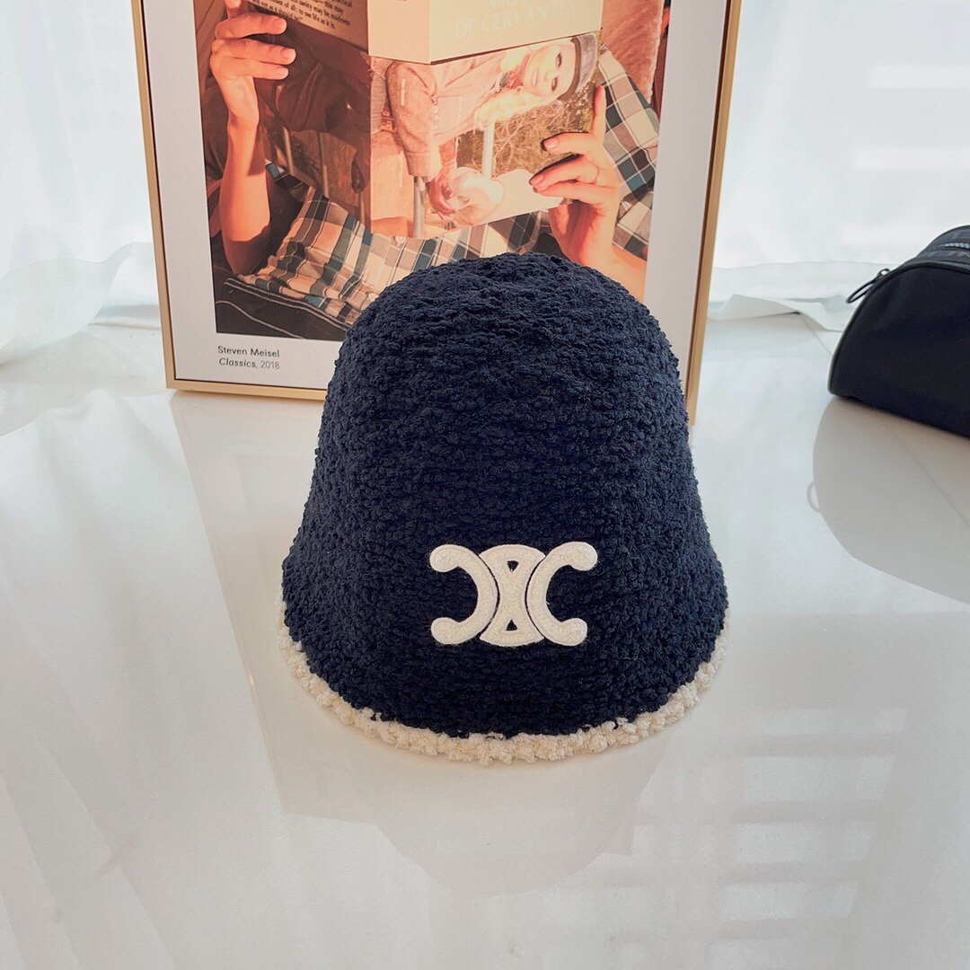 CL FLEECE WOOL BUCKET HAT DENIM BLUE