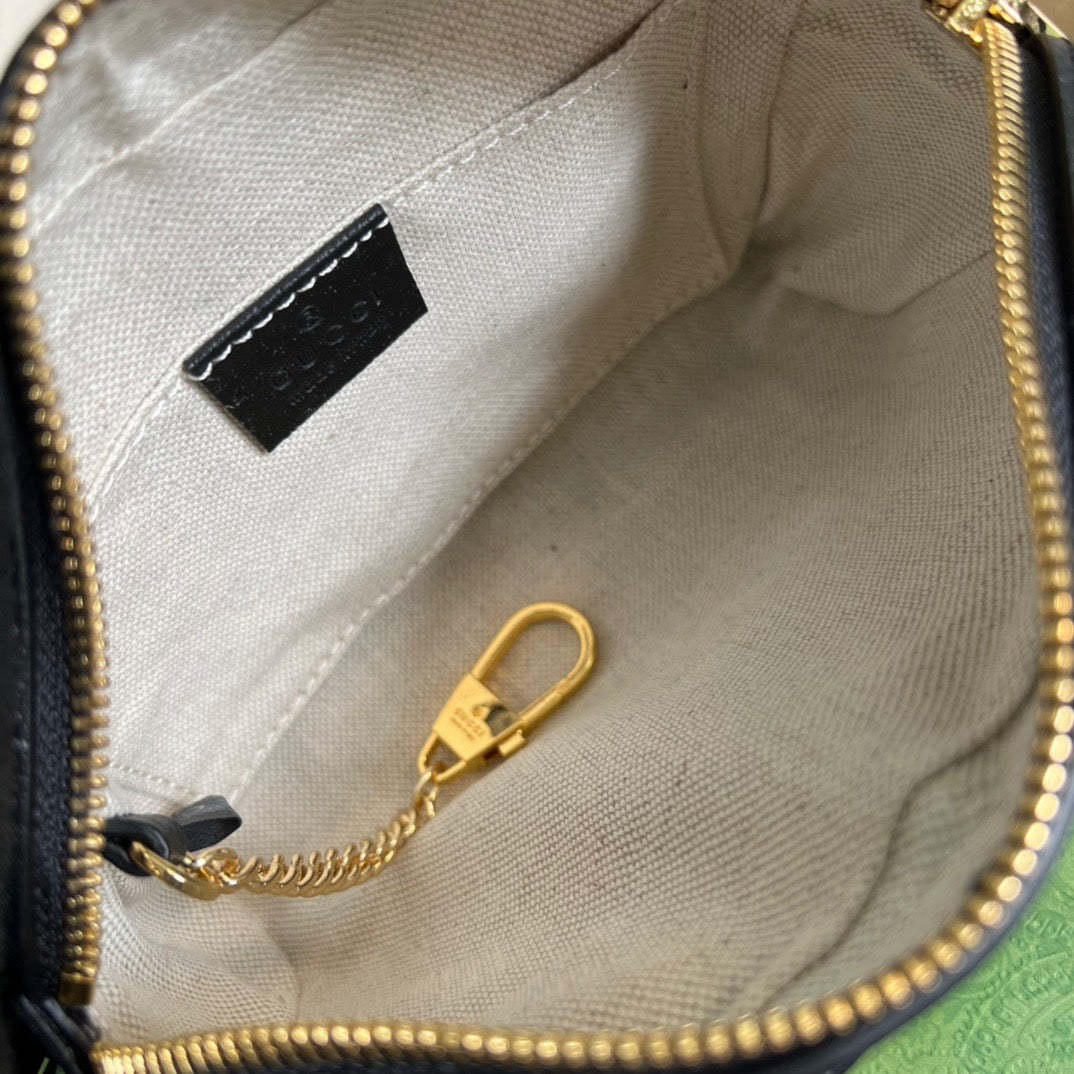gg Ophidia Mini gg Bag Black And Ivory gg Denim Jacquard For Women  7in/17.5cm gg 517350 UN3BG 1274