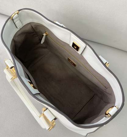 FI Small FF Tote Shoulder White Bag For Woman 30cm/12in