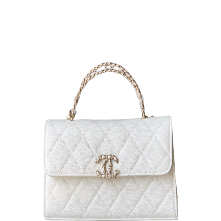 CHL FLAP PHONE HOLDER WITH CHAIN WHITE 18CM/7.1IN