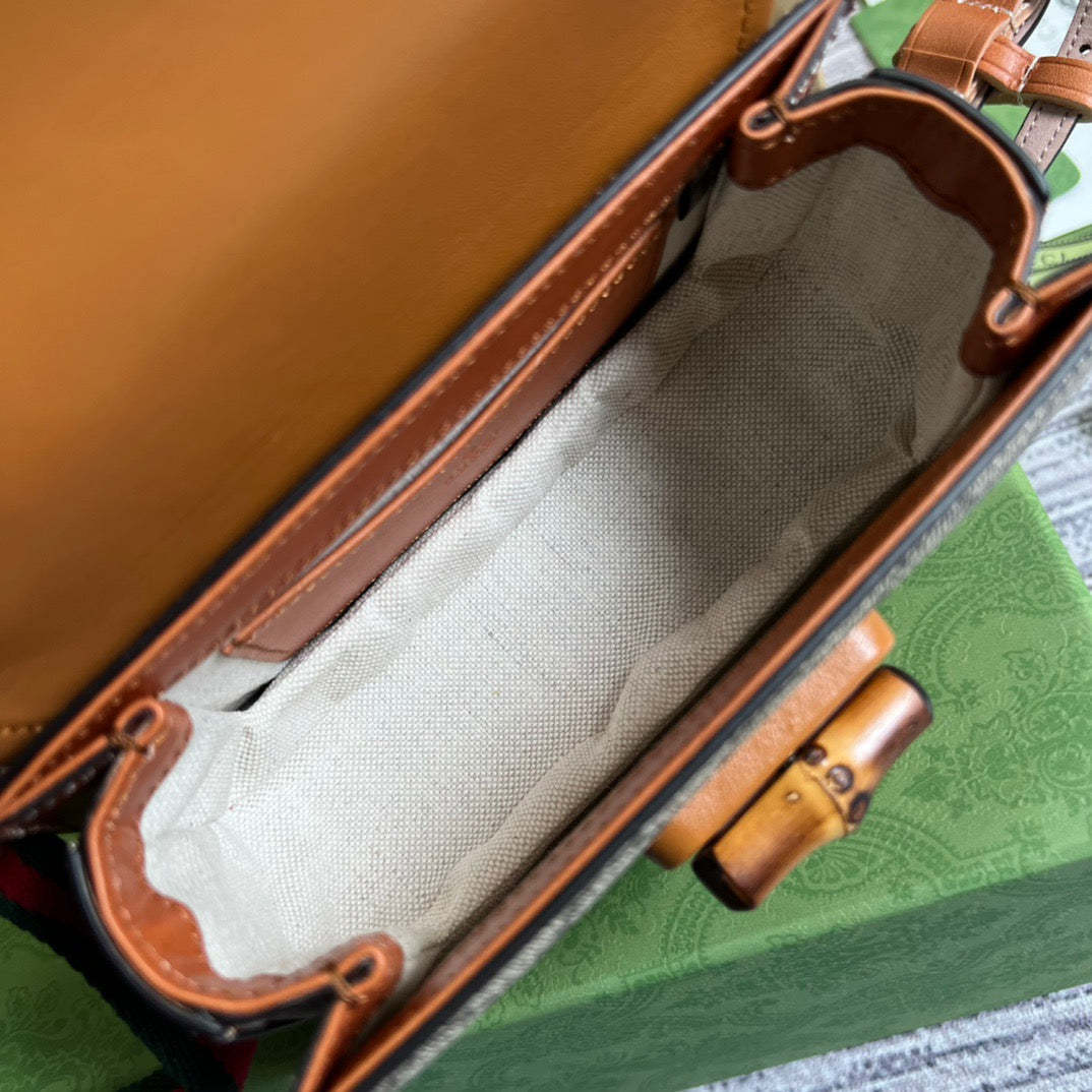 gg Bamboo 1947 Jumbo gg Small Top Handle Bag Brown For Women, Women’s Bags 8.3in/21cm gg