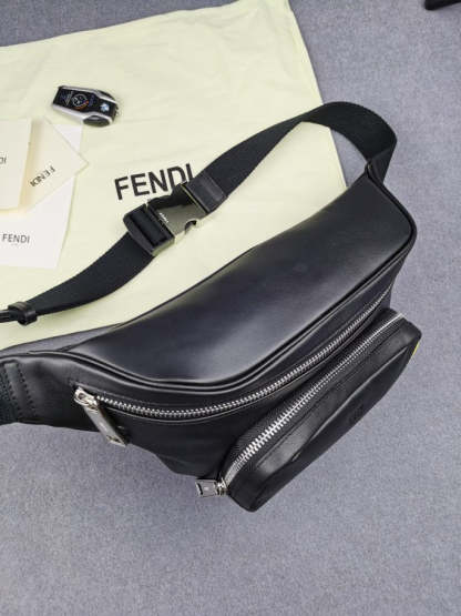 FI Little Monster Belt Bag Black/Yellow For Men, Men&#8217;s Bag 7.9in/20cm FF