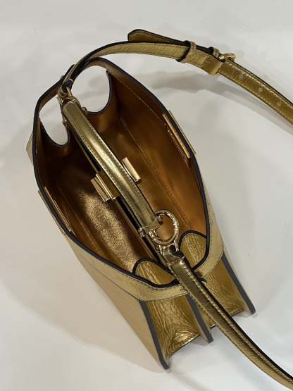 FI Peekaboo Medium Gold Bag For Woman 33cm/13in