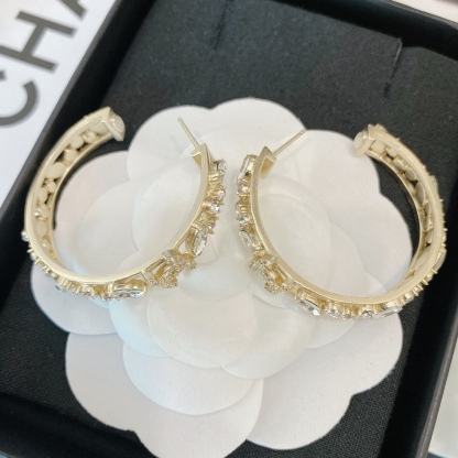 CC HOOP GOLD EARRINGS