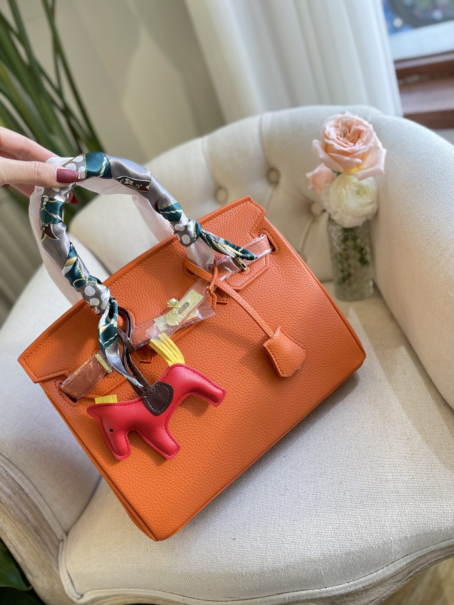 HM BIRKIN 35 TOGO LEATHER GOLD HARDWARE ORANGE 35CM