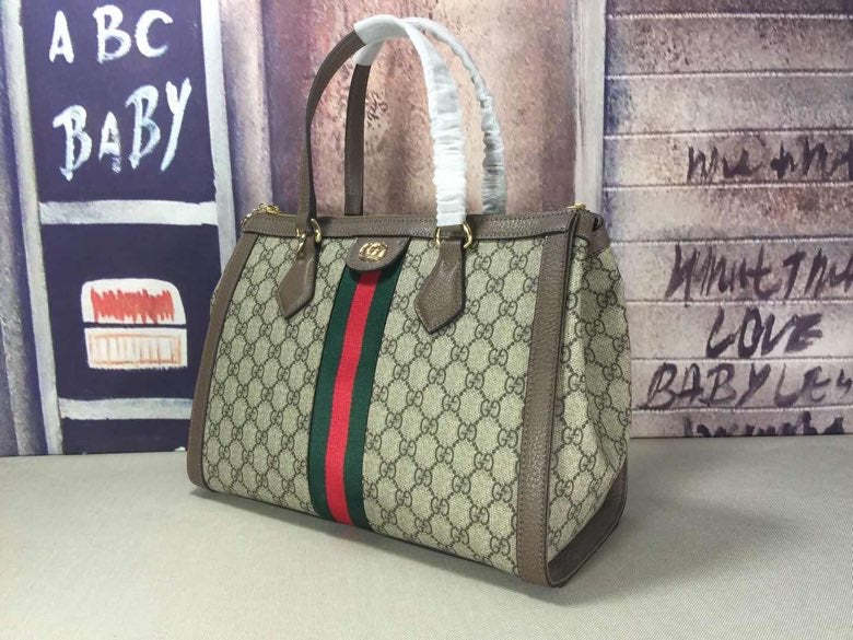 GG OPHIDIA GG MEDIUM TOP HANDLE TOTE BAG 524537 K05NB 8745