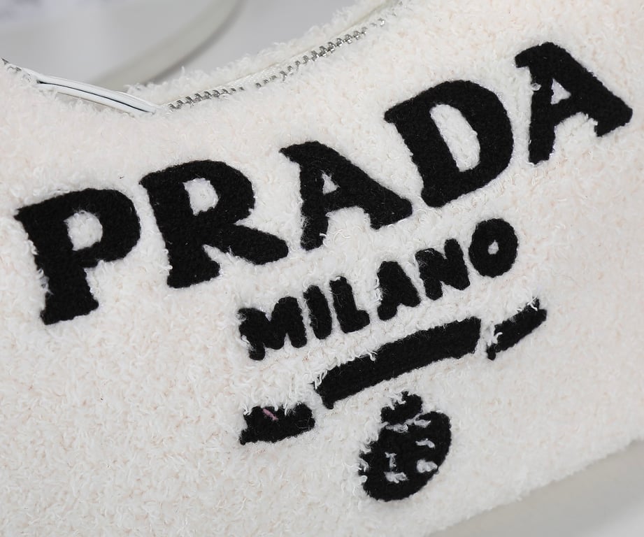 PR RE-EDITION 2000 TERRY MINI BAG WHITE 22CM 1NE515 2DXO F0964