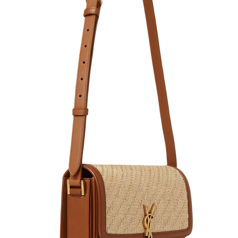 SAINT LAURENT SOLFERINO MEDIUM SATCHEL BEIGE AND BROWN 23CM