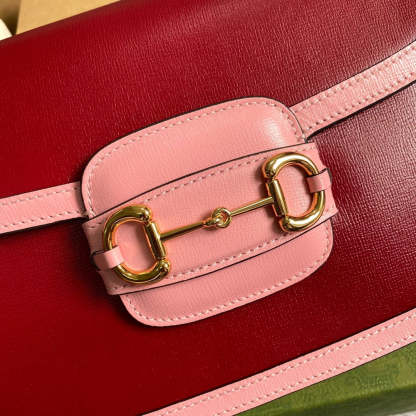gg Horsebit 1955 Shoulder Bag Red For Women, Women&#8217;s Bags 9.8in/25cm gg 