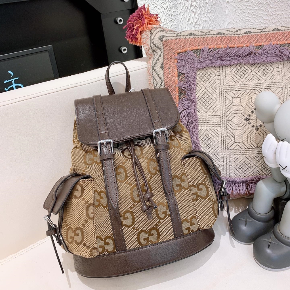 GG JUMBO GG BACKPACK BROWN 32CM ‎678829 UKMEG 2569