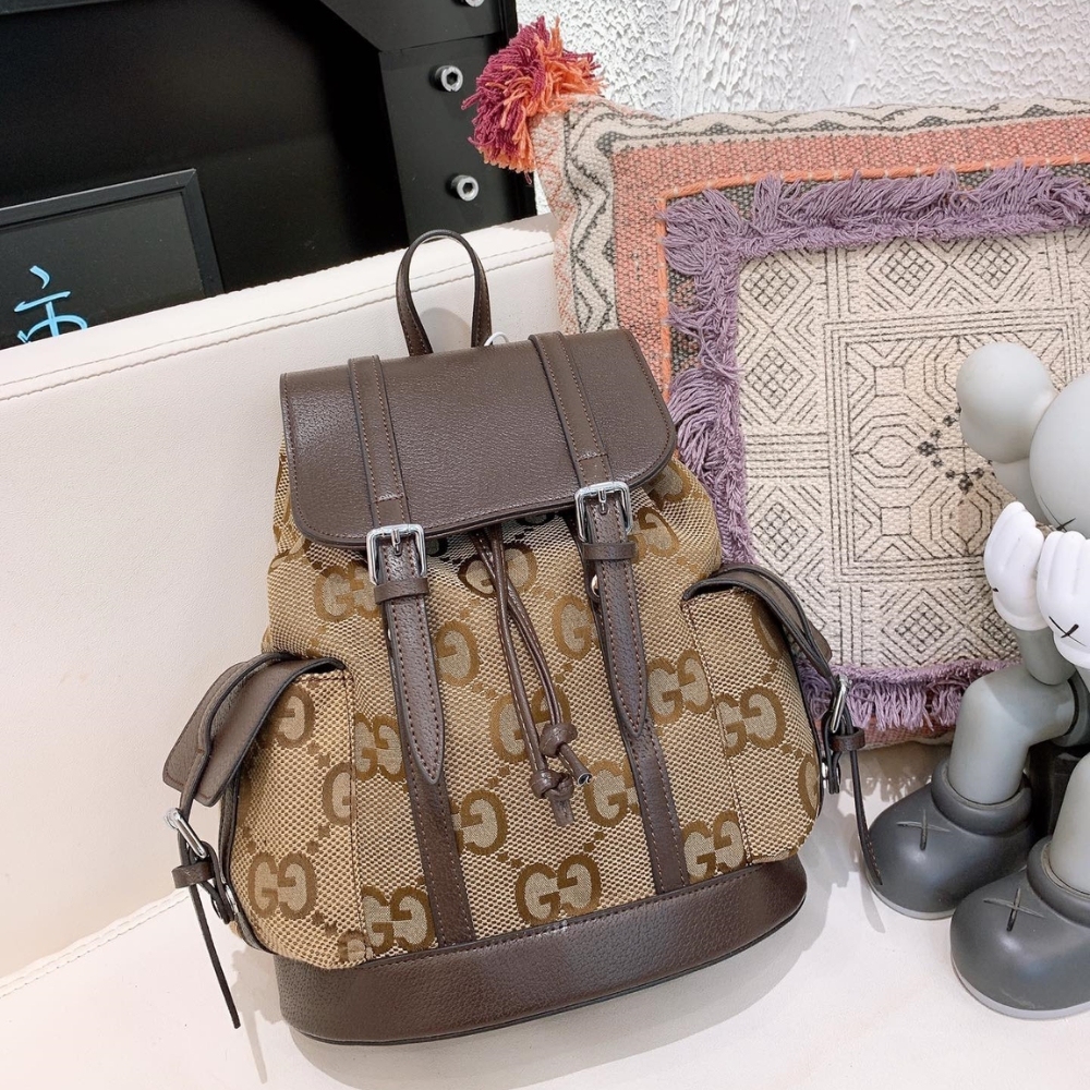 GG JUMBO GG BACKPACK BROWN 32CM ‎678829 UKMEG 2569