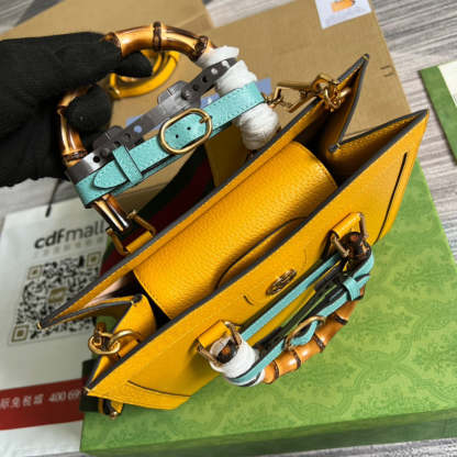 gg Diana Small Tote Bag Yellow For Women, Women’s Bags 11in/27cm gg ‎