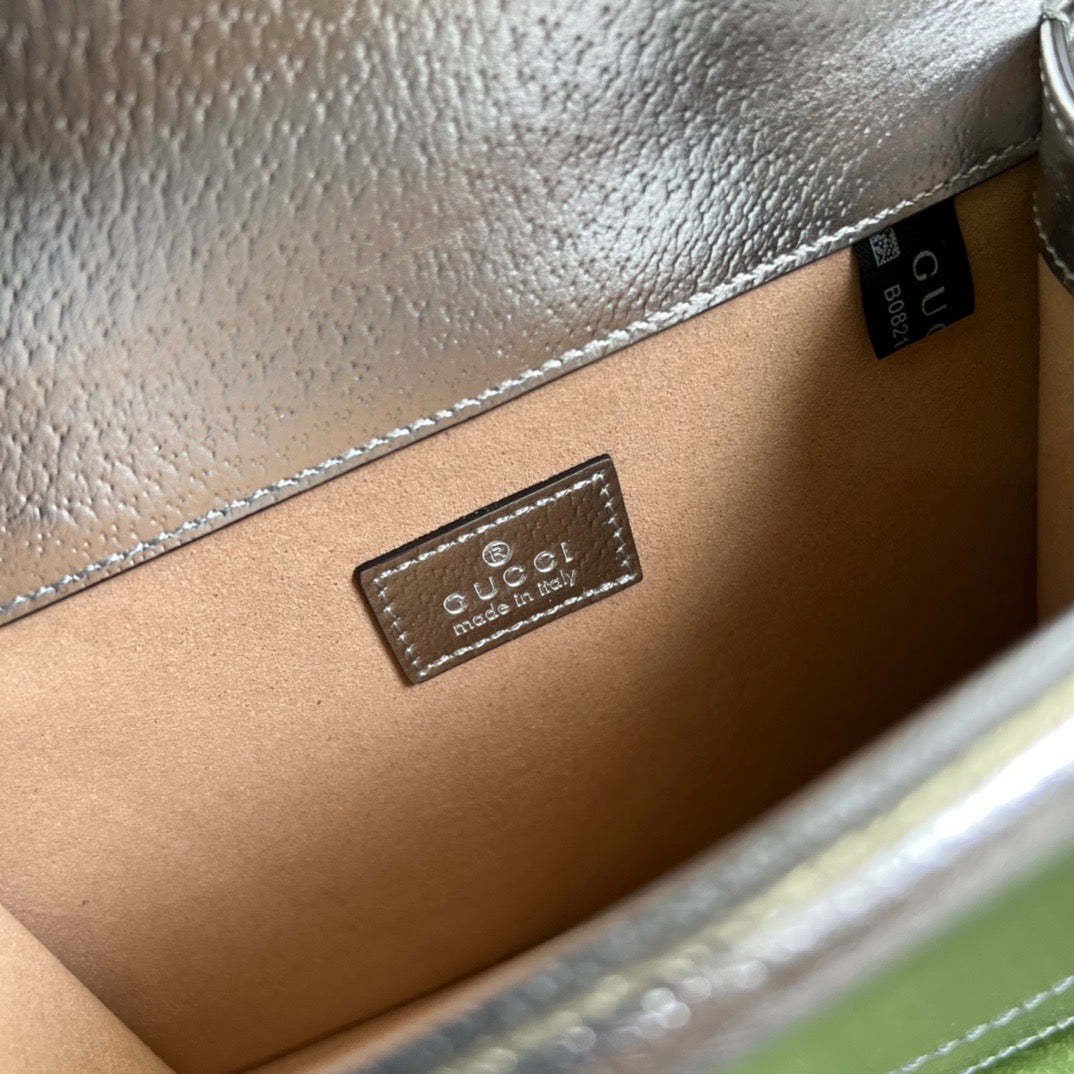gg Dionysus Super Mini Bag Silver For Women, Women’s Bags 6.5in/17cm gg 476432 1TRBN 8173