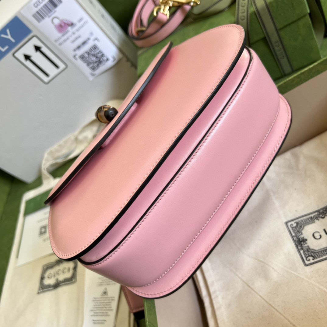 gg Bamboo 1947 Small Top Handle Bag  Pink  For Women 8.3in/21cm gg 675797 10ODT 5467