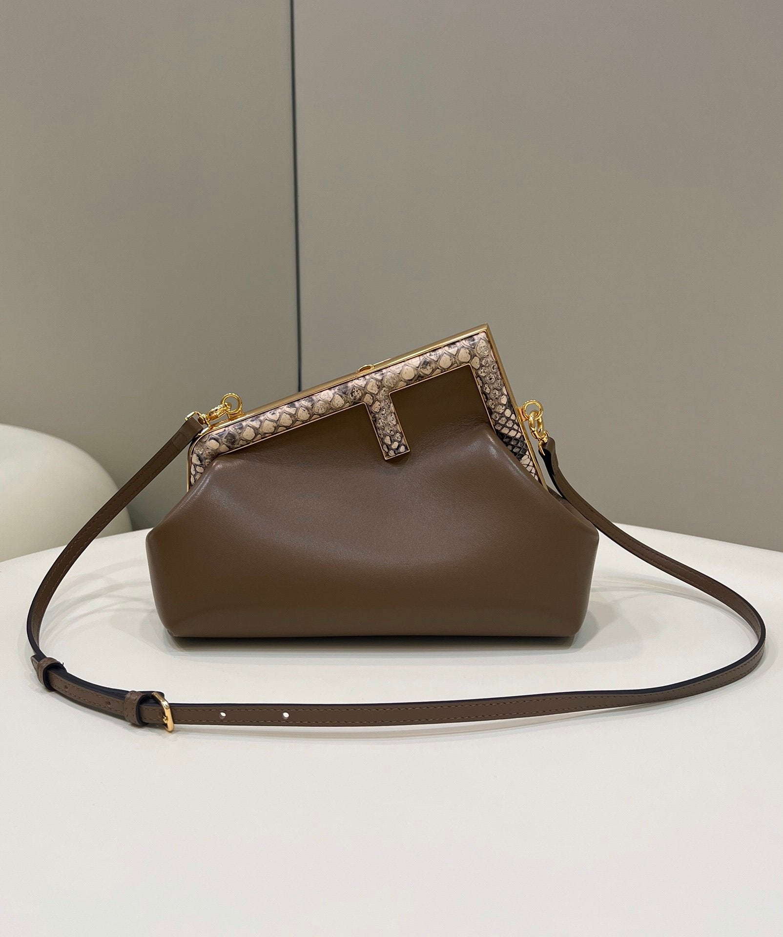 FI First Small Dark Brown For Women, Women’s HandBags, Shoulder And Crossbody Bags 10.2in/26cm FF 8BP129