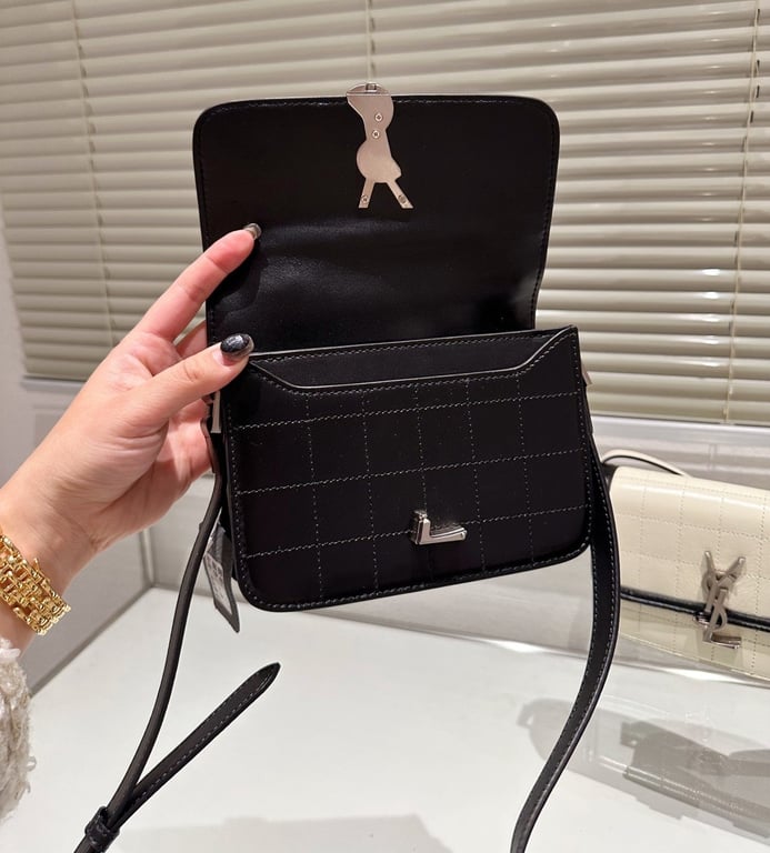 SAINT LAURENT SMALL SOLFERINO SATCHEL BLACK 18CM