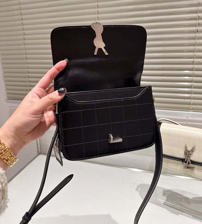 SAINT LAURENT SMALL SOLFERINO SATCHEL BLACK 18CM
