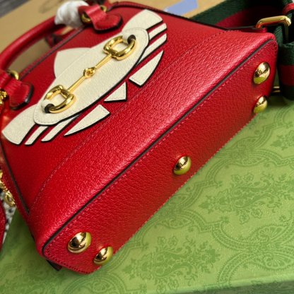 gg x Adidas Horsebit 1955 Mini Bag Red For Women, Women’s Bags 7.9in/20cm gg‎