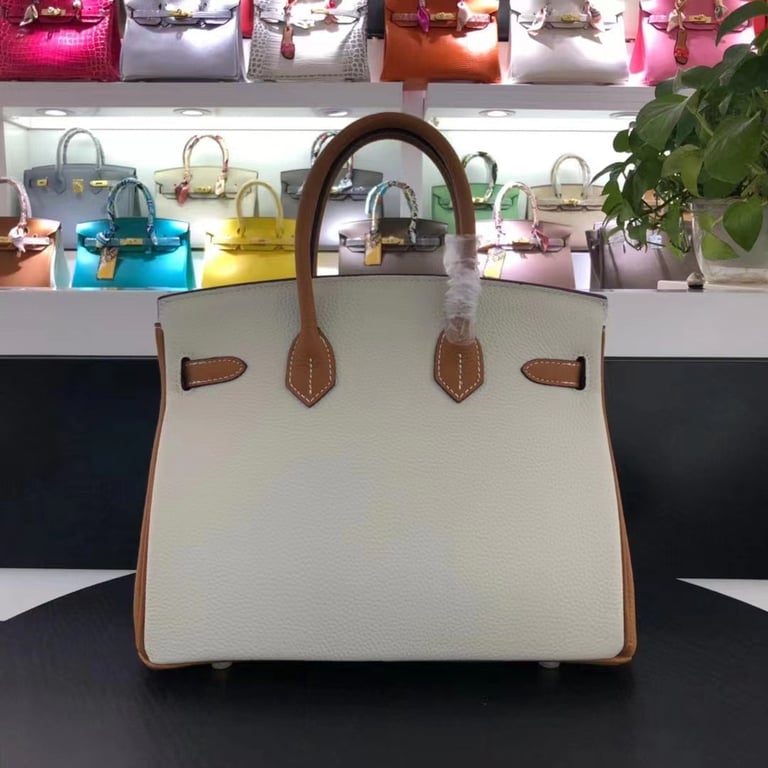 HM BIRKIN TOGO LEATHER GOLD HARDWARE BEIGE BROWN 30CM