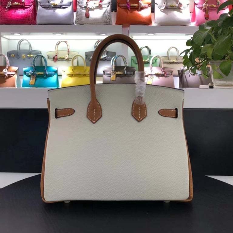HM BIRKIN TOGO LEATHER GOLD HARDWARE BEIGE BROWN 30CM