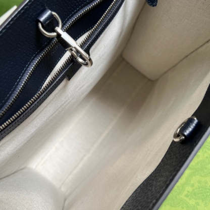 gg Tote Bag With Interlocking G Beige And Blue Supreme Canvas For Women 15in/38.5cm gg