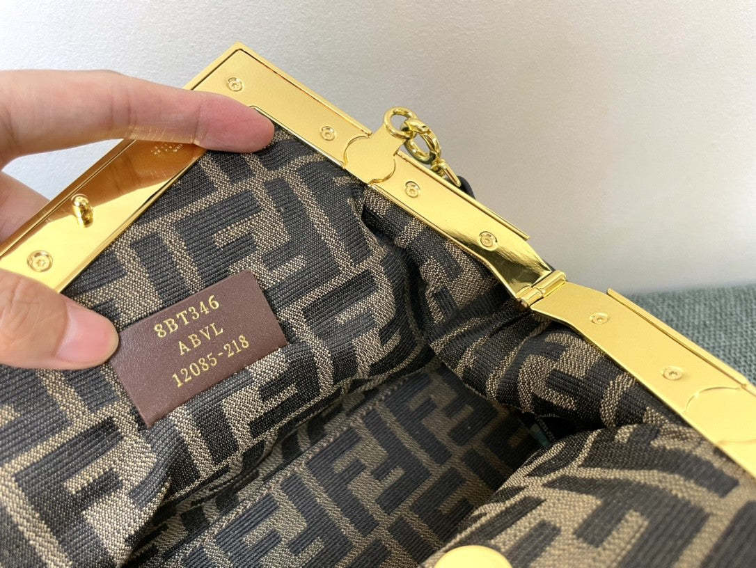 FI First Small Black with python Bag For Woman 26cm/10in 8BP129AGWRF1G5K
