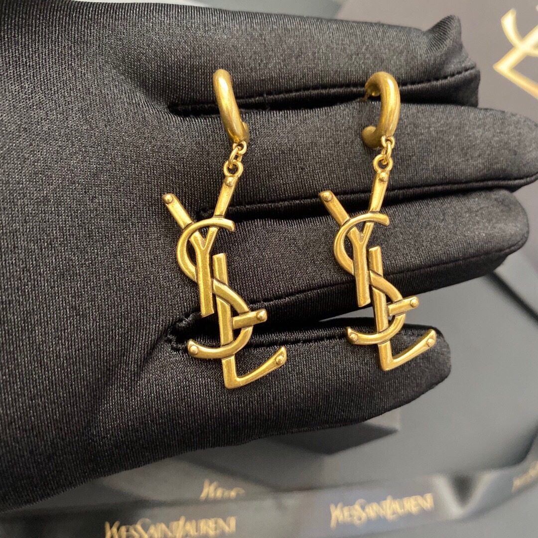 SAINT LAURENT GOLD EARRINGS