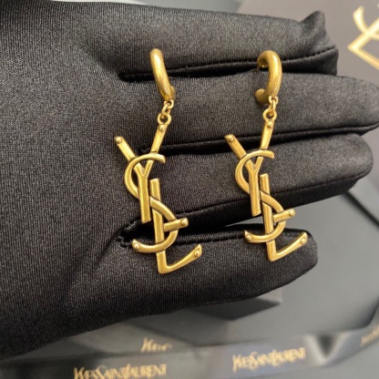 SAINT LAURENT GOLD EARRINGS