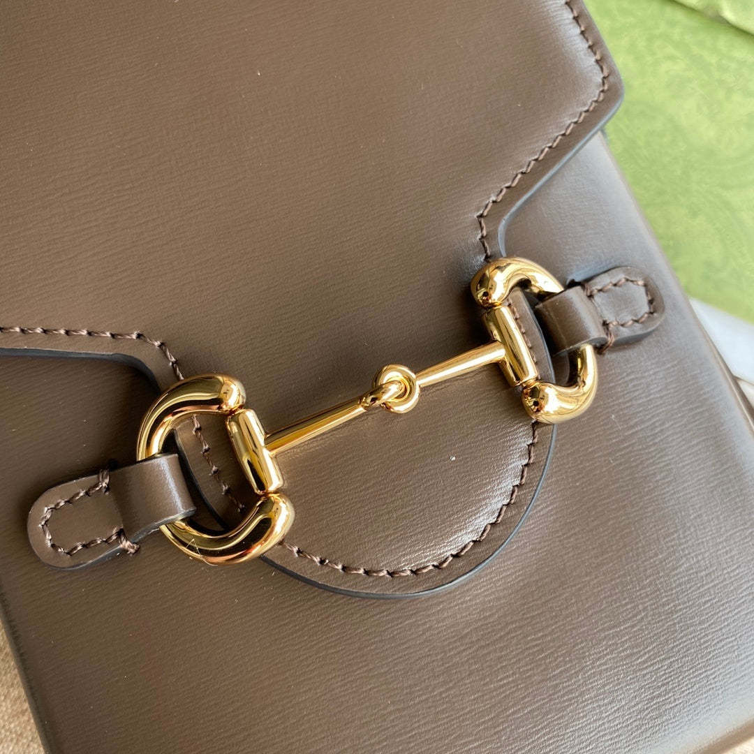 gg Horsebit 1955 Mini Bag Brown For Women And Men 6.7in/17cm gg 625615 0YK0G 2528