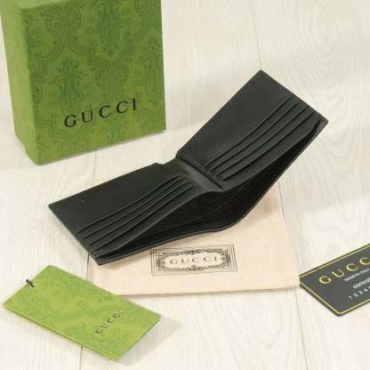 GG SIGNATURE WEB COIN WALLET BLACK 11CM 408826 CWCLN 1060