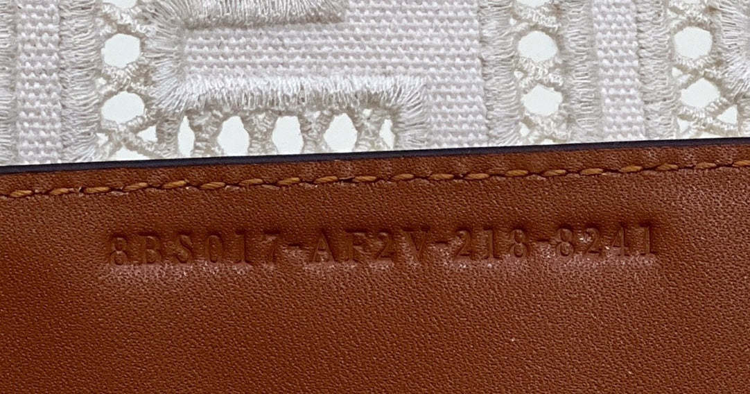 FI Baguette White with Embroidery Small Bag For Woman 21cm/8in