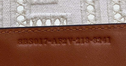 FI Baguette White with Embroidery Small Bag For Woman 21cm/8in